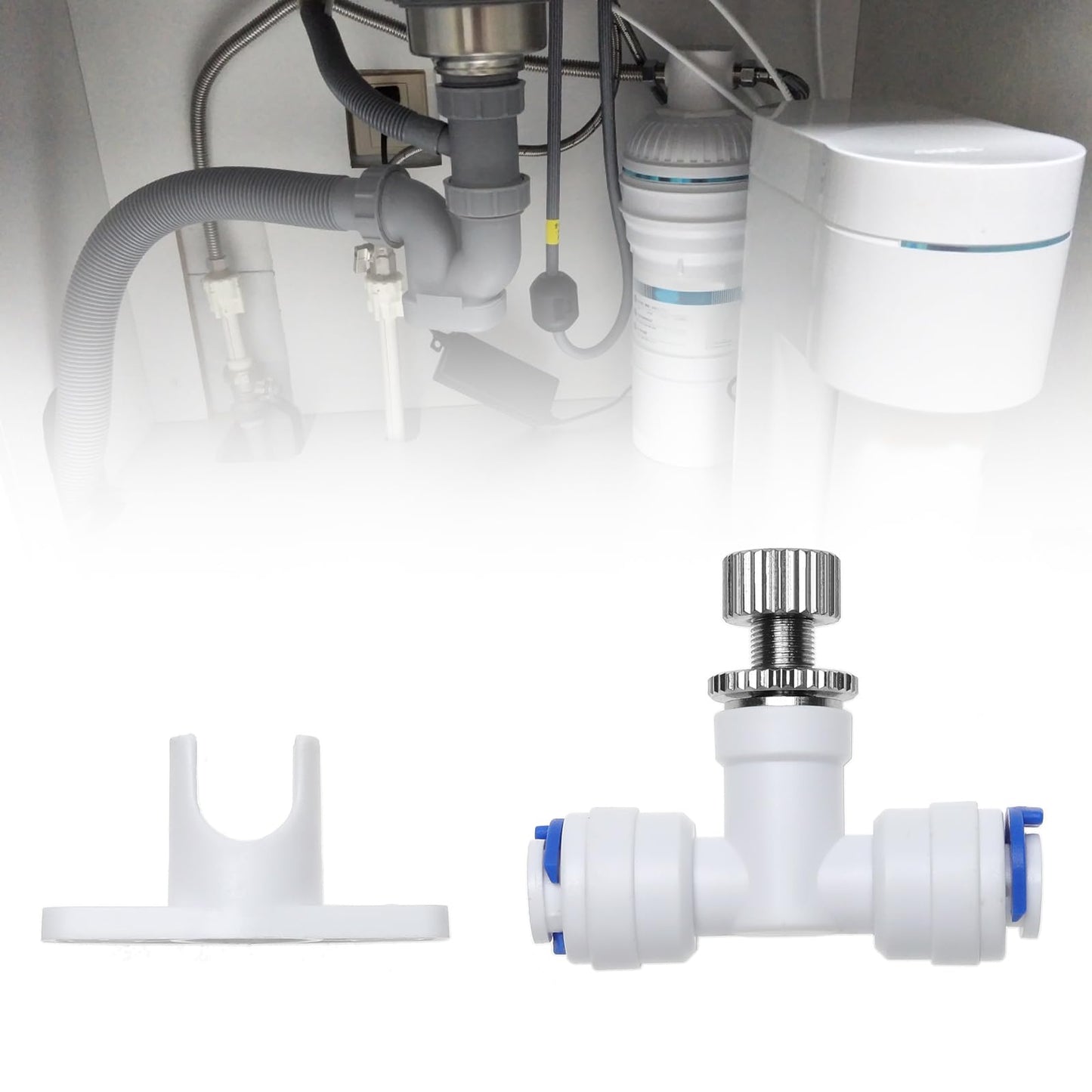 LT Easiyl 2pcs RO Water Flow Control Valve Compatible with 1/4 Inch Hose OD POM Plastic for RO Water Systems/Pure Water Systems/Water Purifiers/Water Dispensers