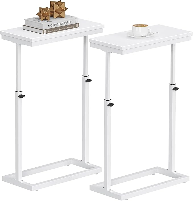 TUTOTAK End Table, Side Table, Tall Couch Table, Sofa Table, Living Room