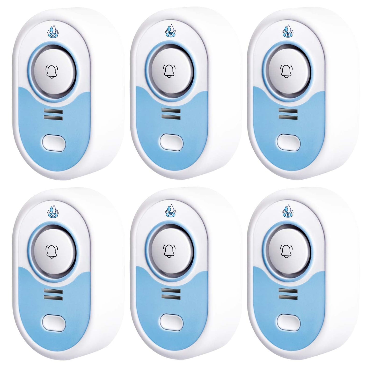 LSENTLY Water Leak Detector Supports 5 Years Standby Time, LED Indicator & 100dB Leak Alarm & Low Battery Reminder Water Alarm, IP66 Waterproof for Home, 6 Pack (Cannot Connect Wi-Fi)