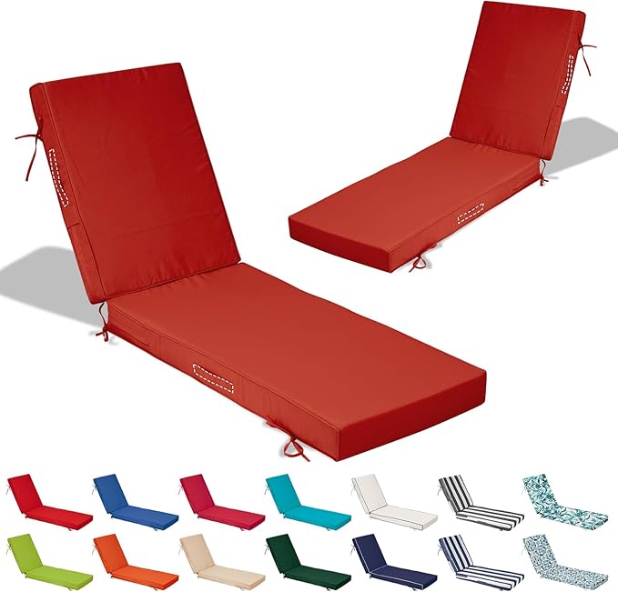 80x26x4in Lounge Cushions for Outdoor Furniture, Outdoor Lounge Chair Cushions