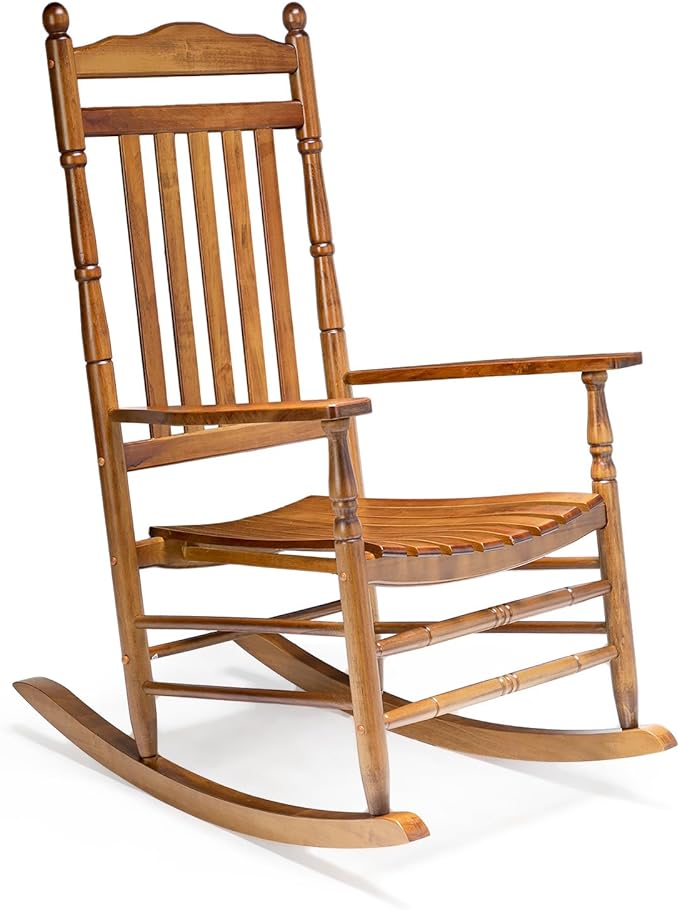 VINGLI Wooden Rocking Chair Outdoor, Patio Rockers