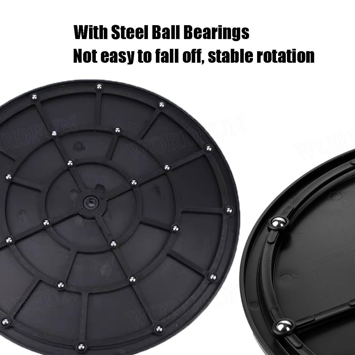 2 Pack Rotating Swivel Stand Turntable, Heavy Duty Swivel Base Rotating Platform with Steel Ball Bearings, Lazy Susan Round Rotating Stand for TV, Speakers, Bonsai, Sculpture
