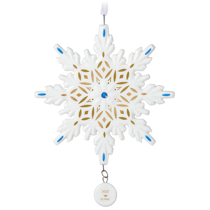 Hallmark Keepsake Christmas Ornament 2022 Year-Dated, Snowflake, Porcelain