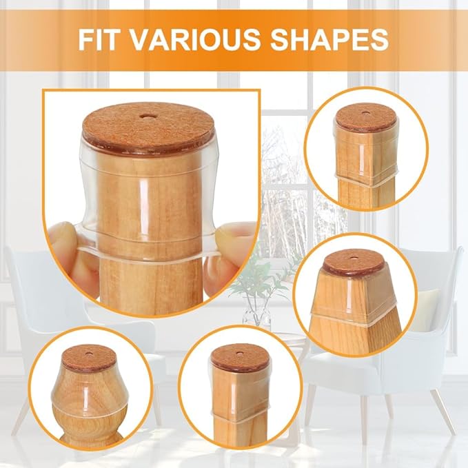 24 Pcs Chair Leg Floor Protectors