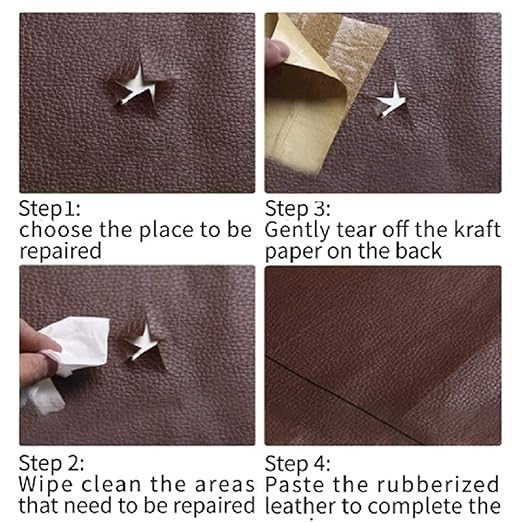 Leather Repair Tape kit Self Adhesive Patch Heavy Duty Retro Blackish Green 4 x