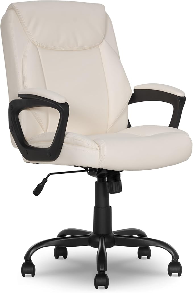 Amazon Basics Classic Puresoft PU Padded Mid-Back Office Chair