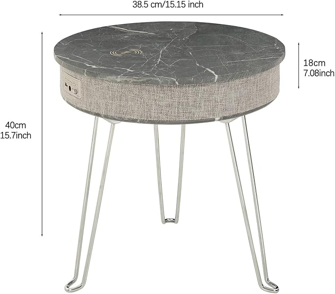 Louis Donné Smart Side Table, Foldable End Table