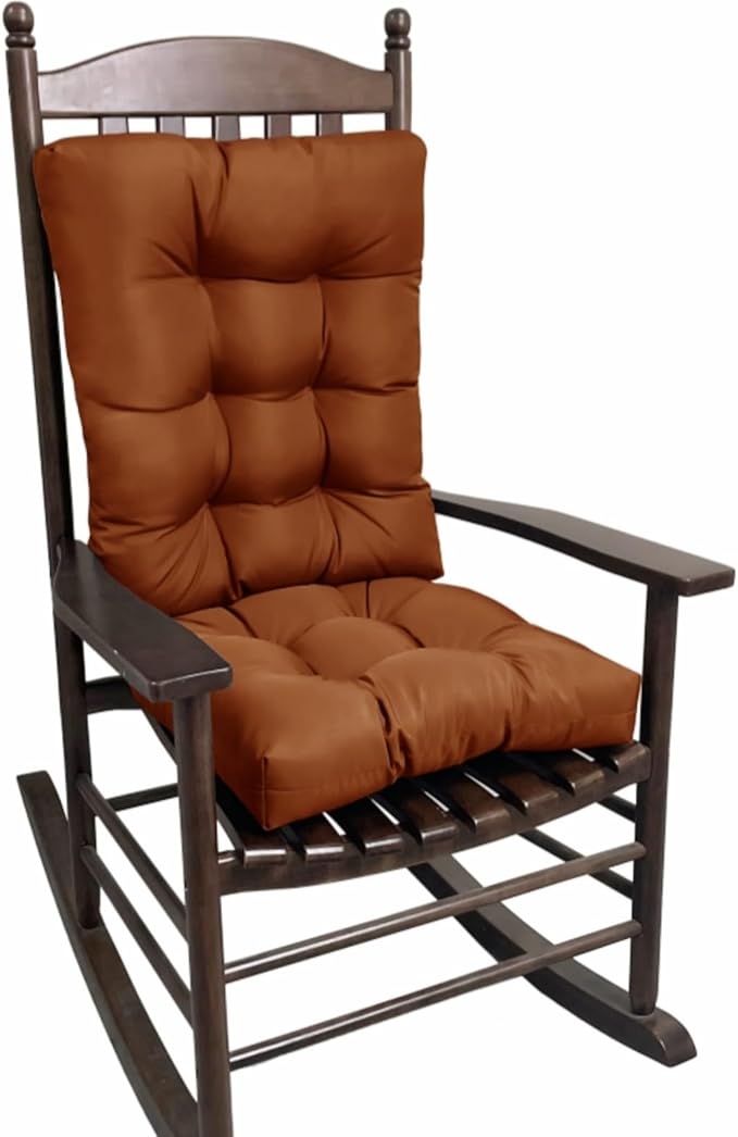 Chair Cushion Set for Rocking Chair, Rocking Chair Cushion, Overstuffed Seat