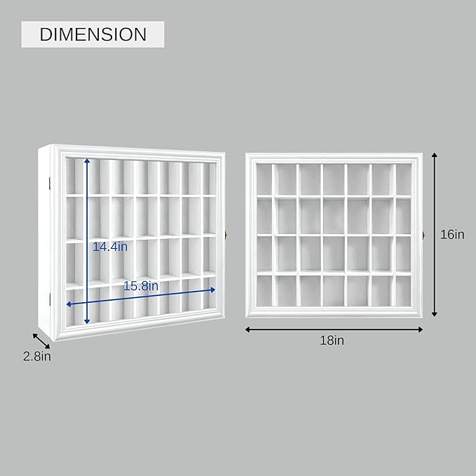 Shot Glass Display Cabinet Solid Wood