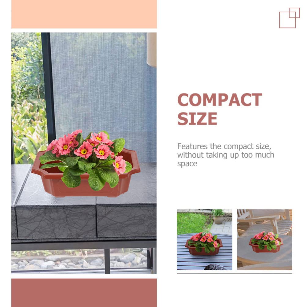 ERINGOGO Bonsai Planter Pot 6 PCS Bonsai Training Pots, 9 Plastic with Drainage Hole, Deep Flower Pot Plants Growing Pots for Nursery, Garden, Balcony Retangular Flower Pot