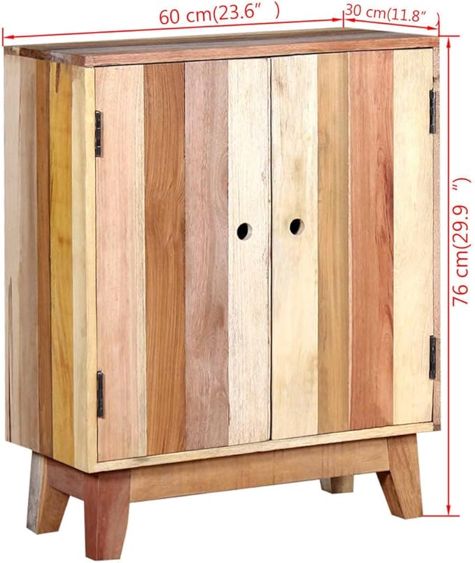 Sideboard Cabinet with 2 Doors, Reclaimed Wood Storage Console Table