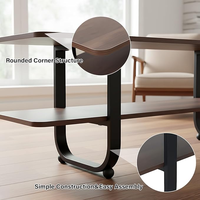 Tiita Bamboo TV Stand with Storage