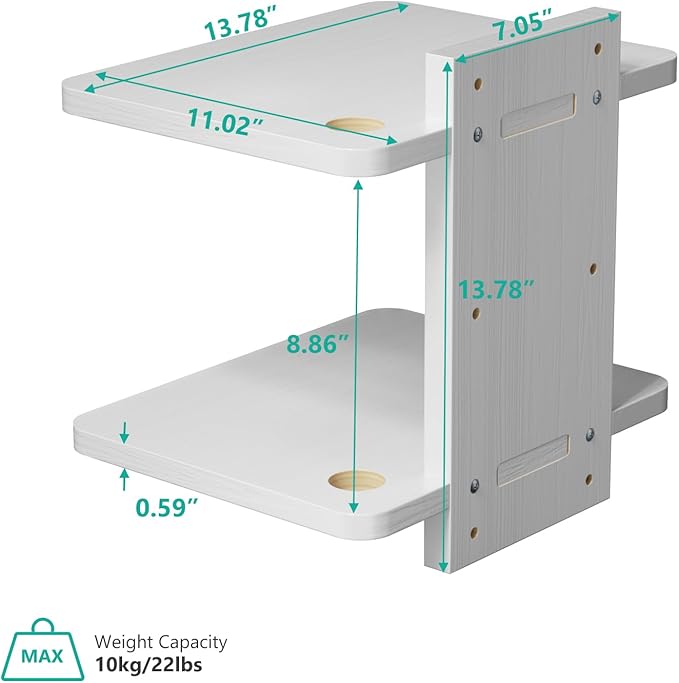 WALI Floating TV Shelf, 2 Tier Projector Shelf