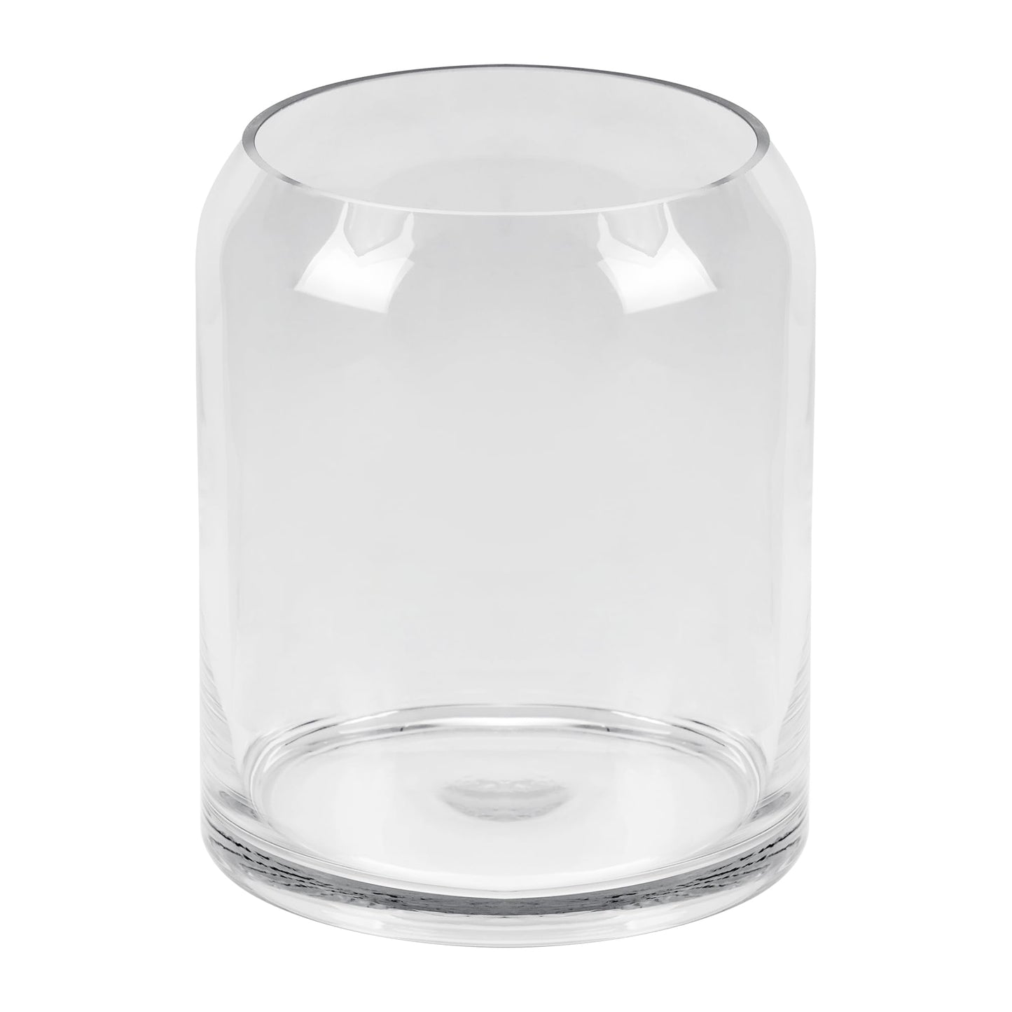 13" High 10.6" Wide Large Handmade Clear Modern Glass Vase, Glass Flower Vase, Scandinavian Glass Vase, Glass Container, Glass Terrarium, Hurricane, Fish Bowl, Centerpiece (Clear, 10.6"x13")