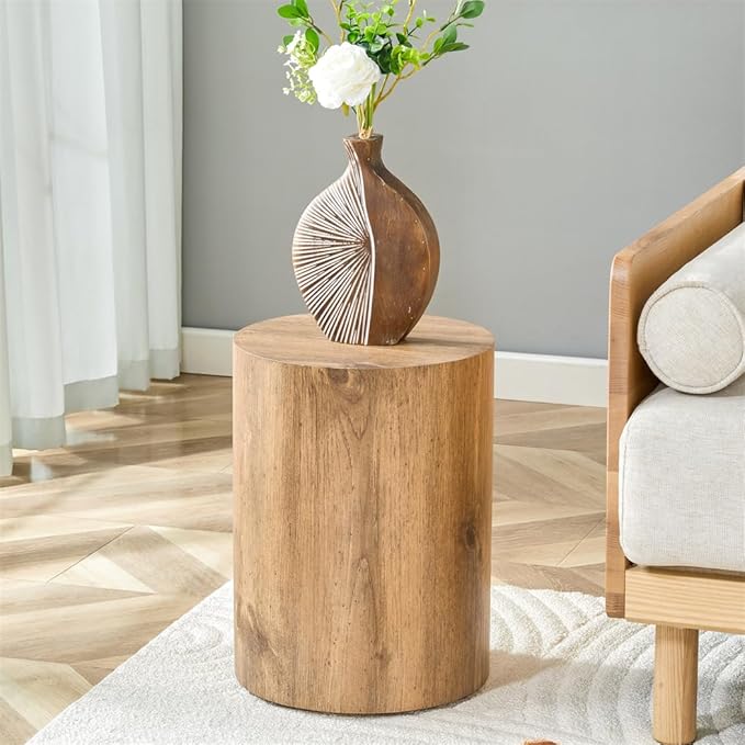 Round Side Table, End Table Living Room Table, Sofa Couch Bedside Table