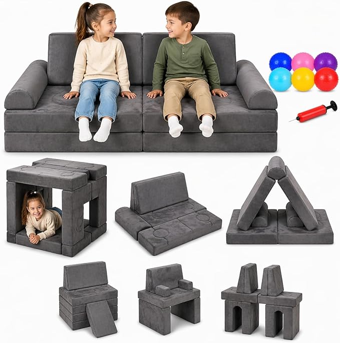 10 PCS Modular Kids Play Couch