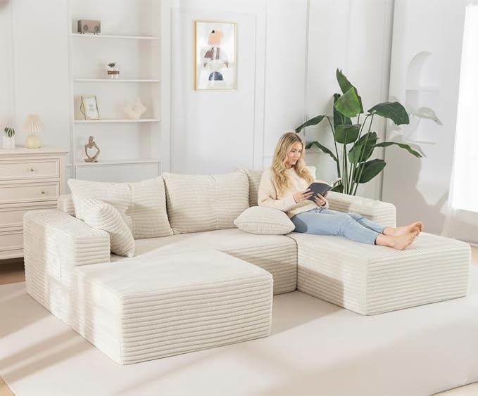 105" Convertible Sectional Couch