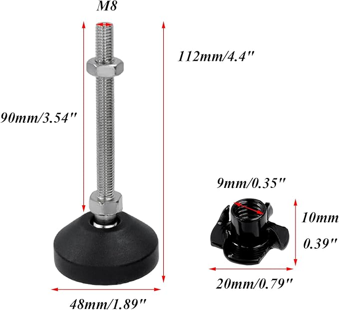 Antrader Adjustable Leveling Feet