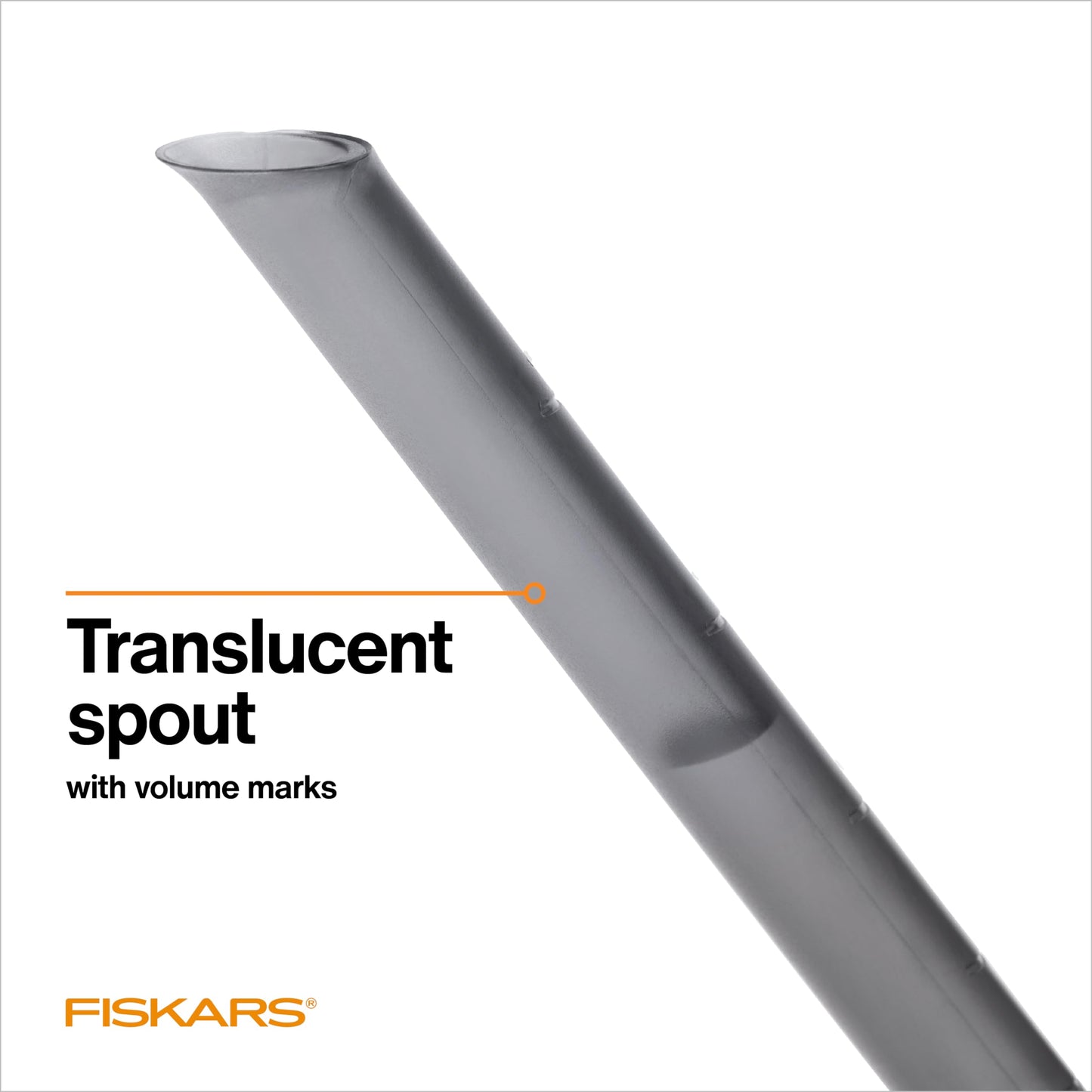Fiskars Indoor Watering Can, Long Reach Spout for Precision Hydration on House Plants, Flowers & Garden, Anti-Drip Nozzle with Translucent Volume Markings, Ergonomic Recycled Plastic Body, 40 oz