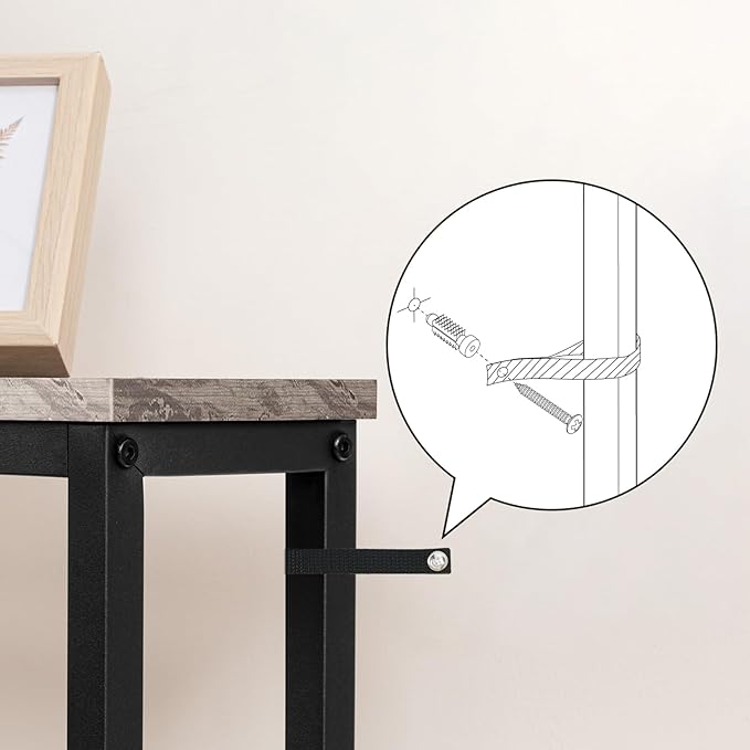HOOBRO 2 Pack Narrow Console Table, 29.5" Small Entryway Table, Thin Long Sofa
