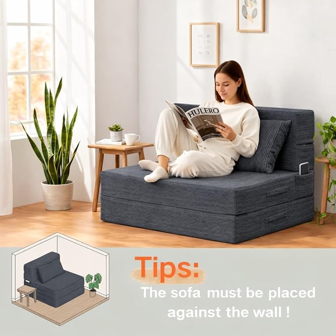 Folding Sofa Bed, 4 in 1 Convertible Sleeper Chair