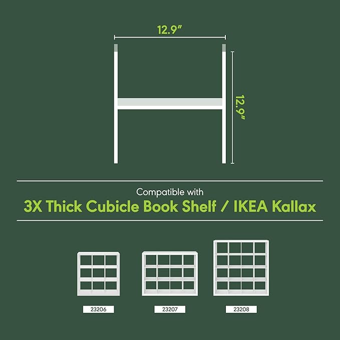 Furinno Cubicle Cube Insert, H-Shelf Cube Organizer, 2-Tier Shelf Accessory