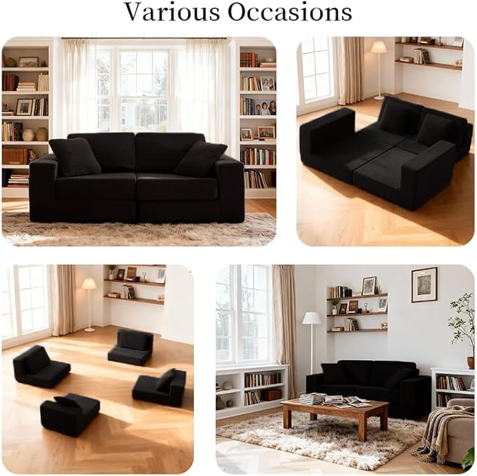 FILUXE Modular Sectional Sofa, Modern Modular Sofa Couch