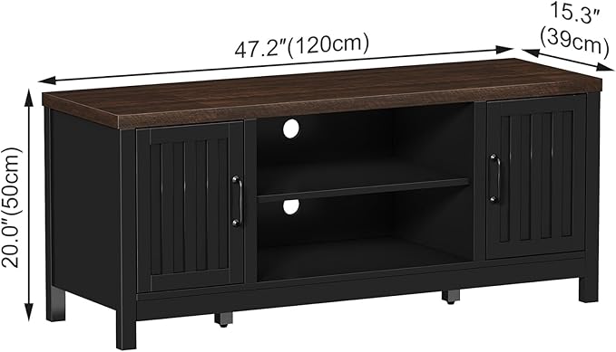 ChooChoo Farmhouse TV Stand for Televisions up to 55 inches, Entertainment