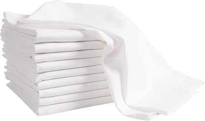 KAF Home White Kitchen Towels, 10 Pack, 100% Cotton