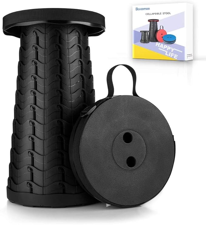 Boreeman Upgraded Folding Stool Lightweight Yet More Sturdy