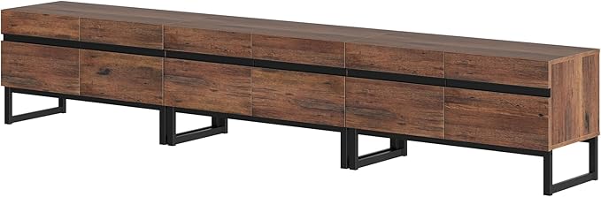 WAMPAT Modern TV Stand for 32-110 Inch TVs, Wood Entertainment Center