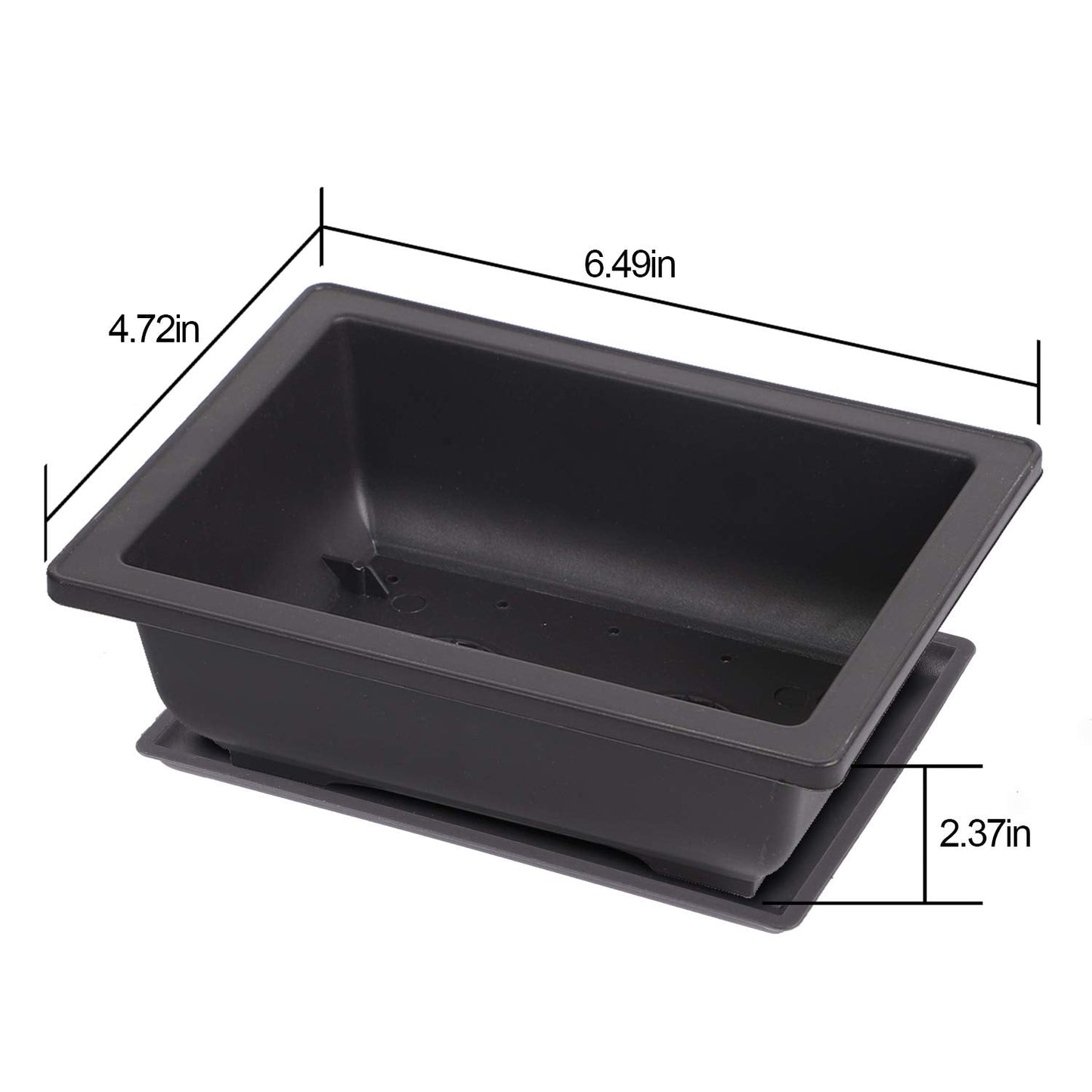 KINJOEK 15 PCS 6.5 Inch Plastic Bonsai Training Pots with Drainage Trays, Rectangular Plant Bonsai Tree Pot, Flower Succulent Growing Seedling Pot Container Planter for Garden Indoor Home Decorative