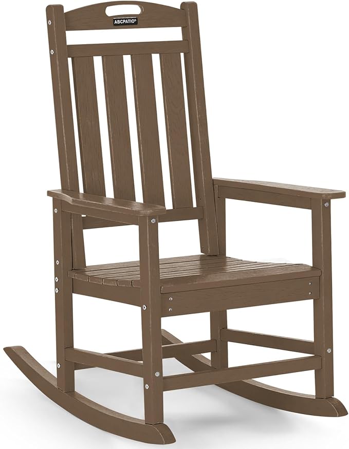 Outdoor Adirondack Rocking Chairs All-Weather HDPE Patio Rocker Chair