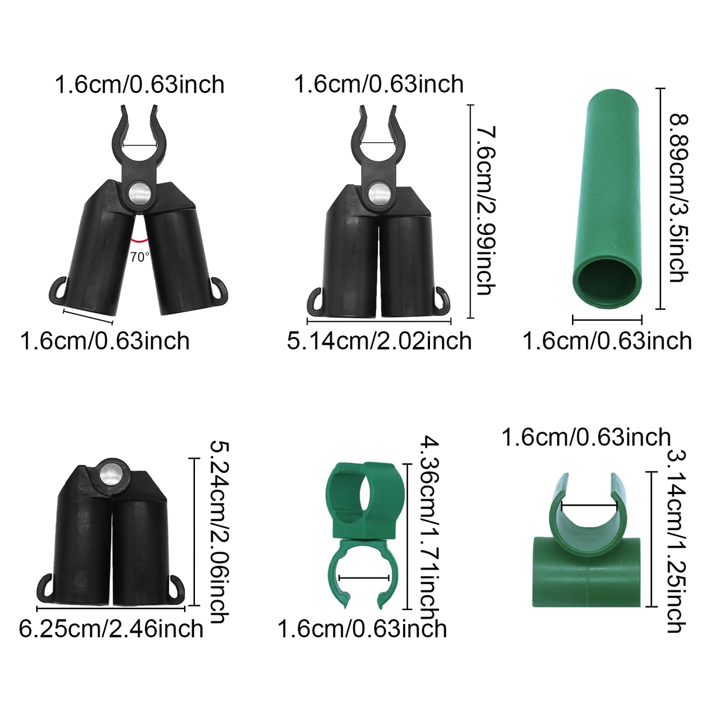 36 Pieces Adjustable Plant Trellis Connector Clip Plastic Plant Connector Stakes Garden Plastic Connector Connecting Joint Buckle Clip 16mm