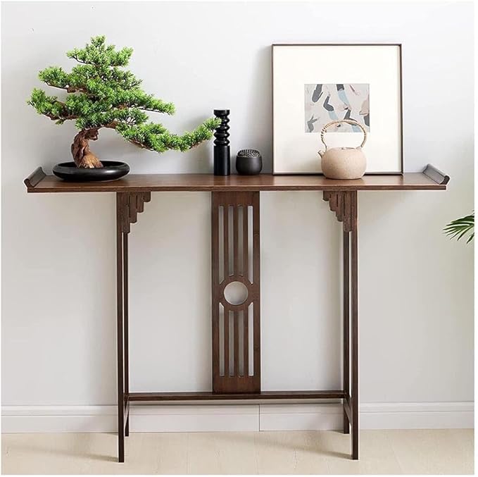 Japanese Style Console Table, Bamboo Accent Table