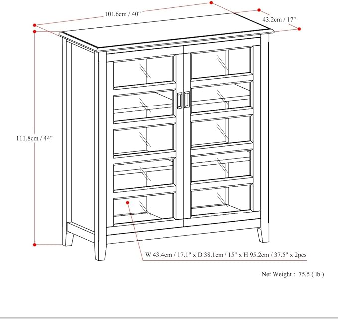 SIMPLIHOME Burlington Storage Cabinet