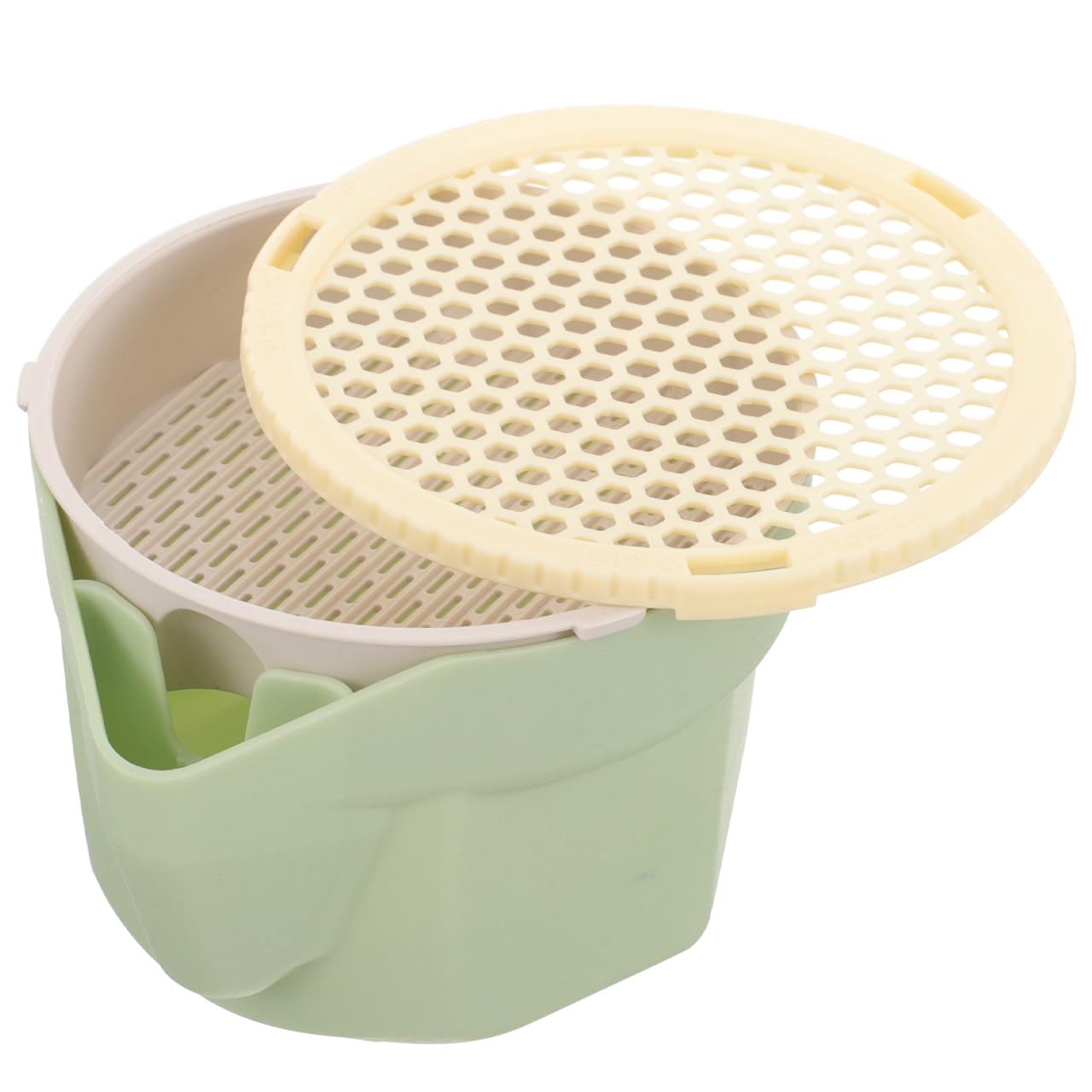 VICASKY Cat Grass Planter for Indoor Cats Seeds Kit Pot Hydroponic Cup: Soilless Catnip Growing Box for Indoor&Outdoor Kitten Use Wheat Cup with Removable Tray (Light Green)
