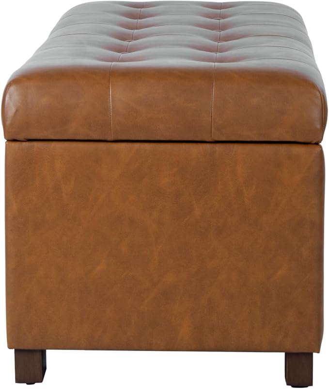 HomePop Large Tufted Storage Bench