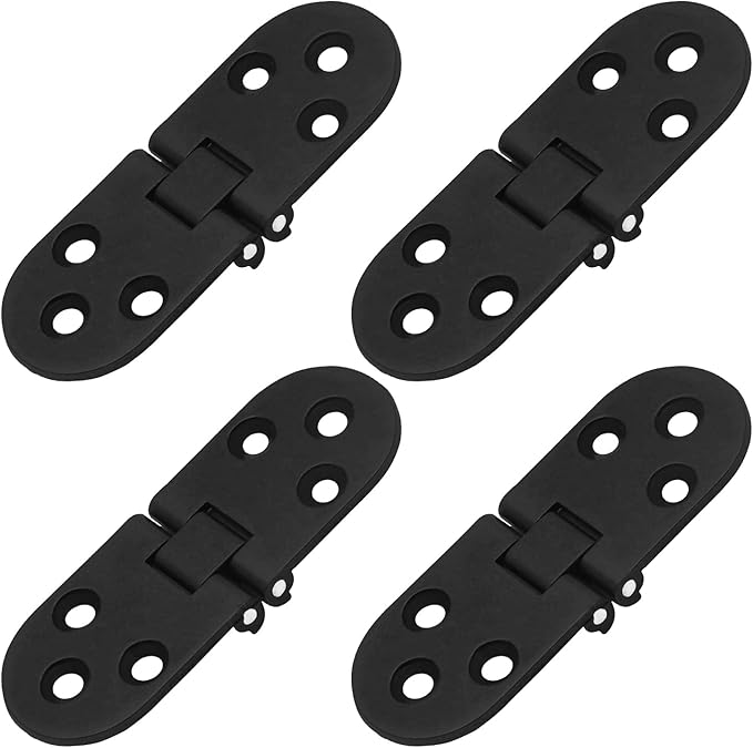 Piutouyar 4PCS Butler Tray Heavy Duty Folding Flip Top Hinge 180 Degree Round