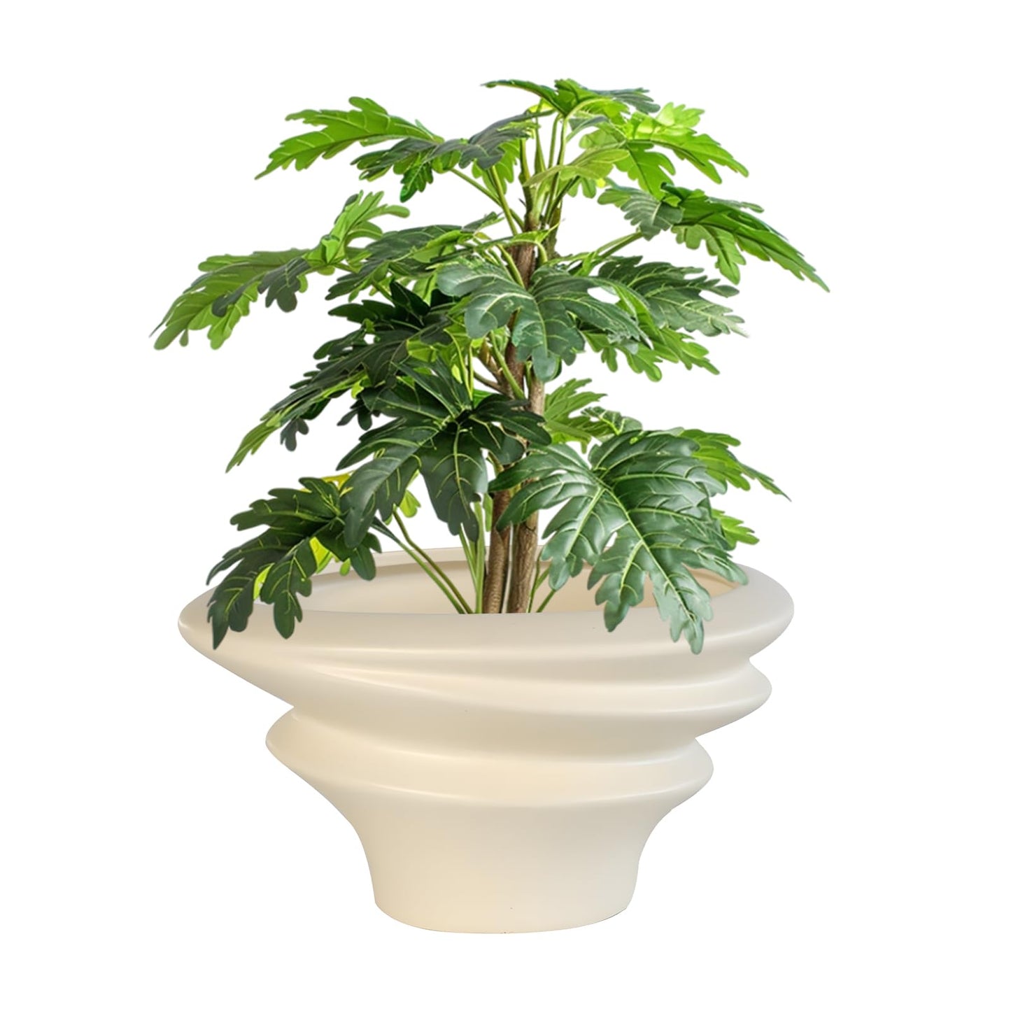 OXART 8.5 inch Ceramic Plant Pot, Plant Pots for Indoor Plants with Drainage, Outdoor Flower Pots Home Office Decorative Planters Pot for Succulent, Snake Plant and Pothos, Yellow
