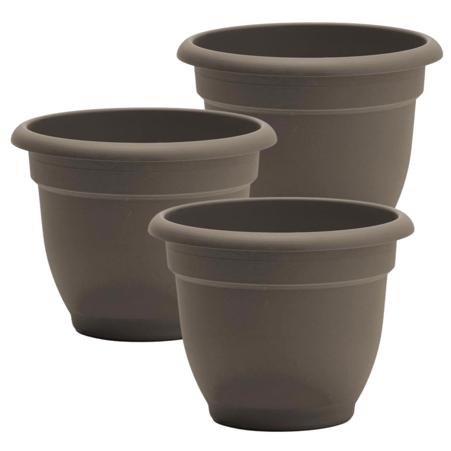 Plastic Traditional Planter Peppercorn – 5.25 in H x 6.5 in W x 6 in D – Planters for Indoor Outdoor Use – Yellow Planter Alternative – Yellow Flower Pot Style – 3 Pack