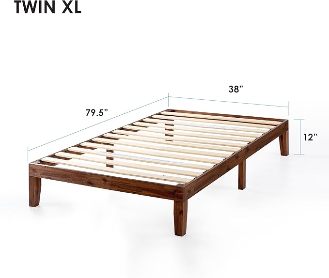 Mellow Naturalista Classic 12 Inch Solid Wood Platform Bed