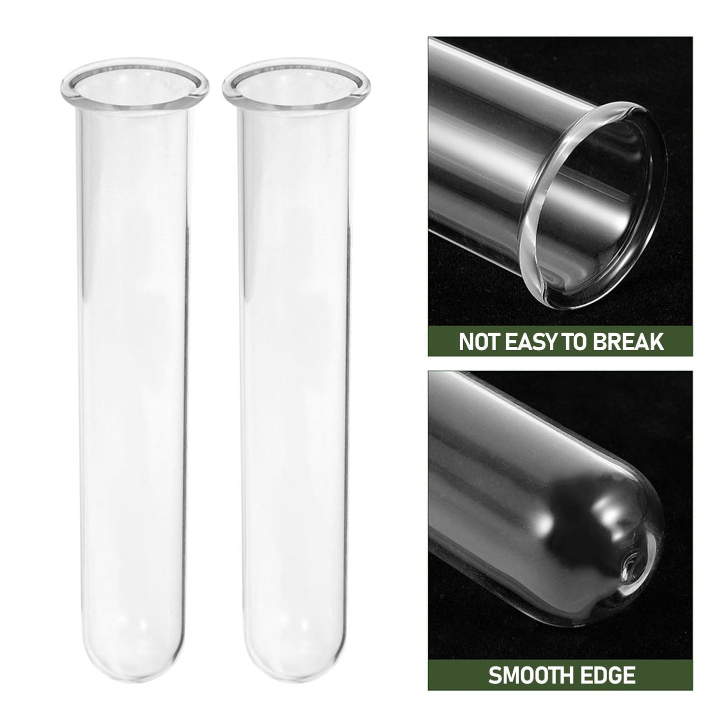 Beaupretty 5pcs Glass Hydroponic Test Tube Plant Vases for Small Terrarium Plants Floral Propagation Tubes 2.5x3x15cm Glass Containers for Indoor Garden Décor