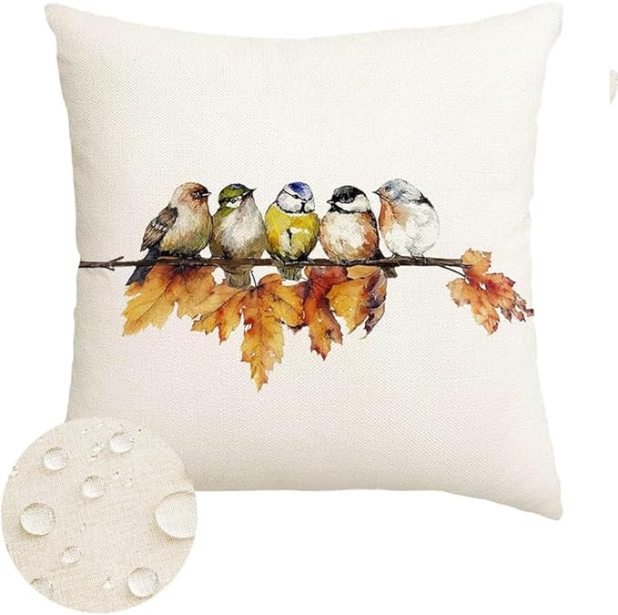 RABUSOFA Fall Outdoor Pillow Covers 18x18 Inch Waterproof Outdoor Thanksgiving