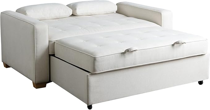 Serta Ainsley 66.5" Convertible Sleeper Loveseat, Full Size, Dreamcoil Comfort