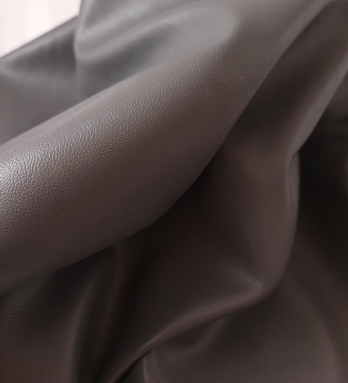 NAT Leathers, Dark Gray Soft Faux Vegan Leather PU {Peta Approved Vegan}