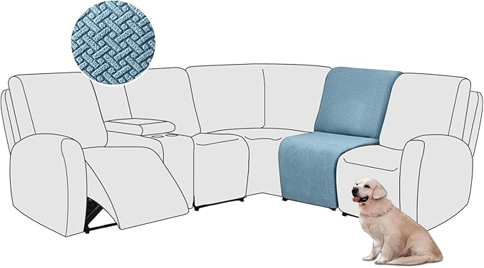 ALIECOM 100% Waterproof Recliner Sectional Couch Covers L Shape Stretch Corner