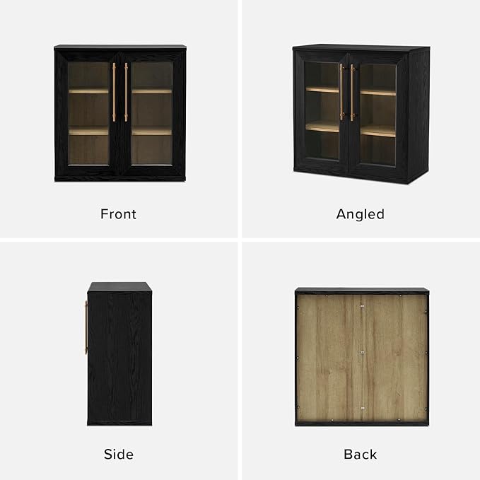 mopio Blake Storage Cabinet, Small Modular Accent Display Sideboard Buffet