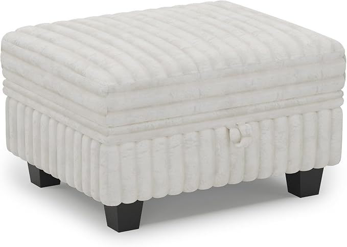 Belffin Corduroy Fabric Ottoman