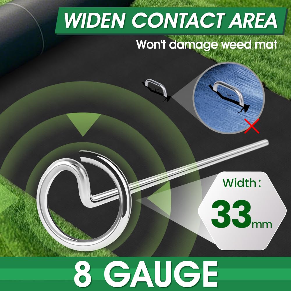 120pcs Landscape Fabric Pins, Bold 8 Gauge Weed Barrier Garden Staples Stakes Galvanized Steel, Landscape Fabric Staples Tent Stakes Yard Stakes (120 X 6in)